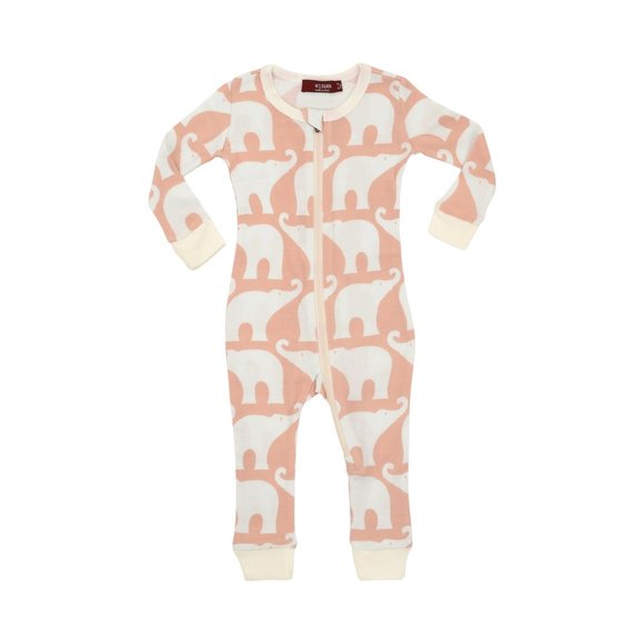 Milkbarn One Pieces Milkbarn Infant Organic Cotton Zippered Pajamas